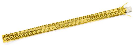 Foto 1 - Armband Designer-Fischgrätmuster Goldarmband massiv 14K, K2251