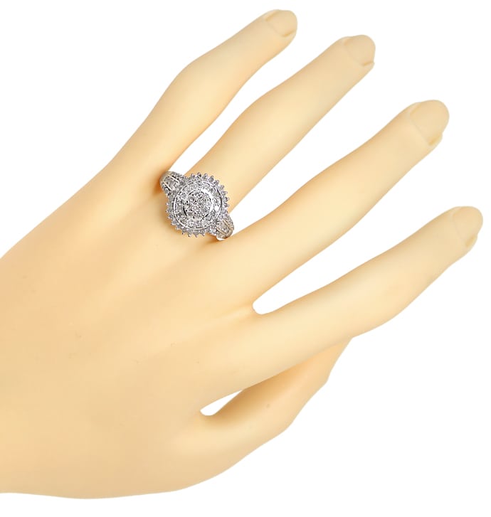 Foto 4 - Ring mit 1,07ct River Diamanten in Silber, 925 Sterling, R9830